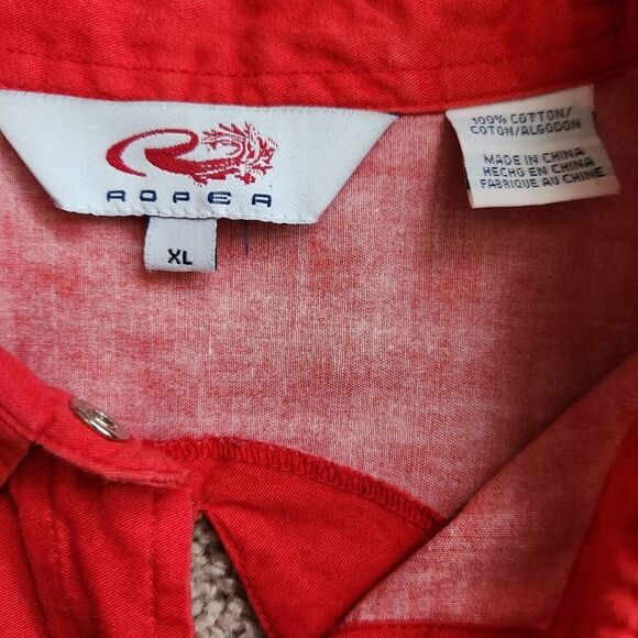 Vintage Roper Western Aztec Shirt Womens XL Pearl Snap Front Cowboy Star Cut Out - Picture 4 of 4